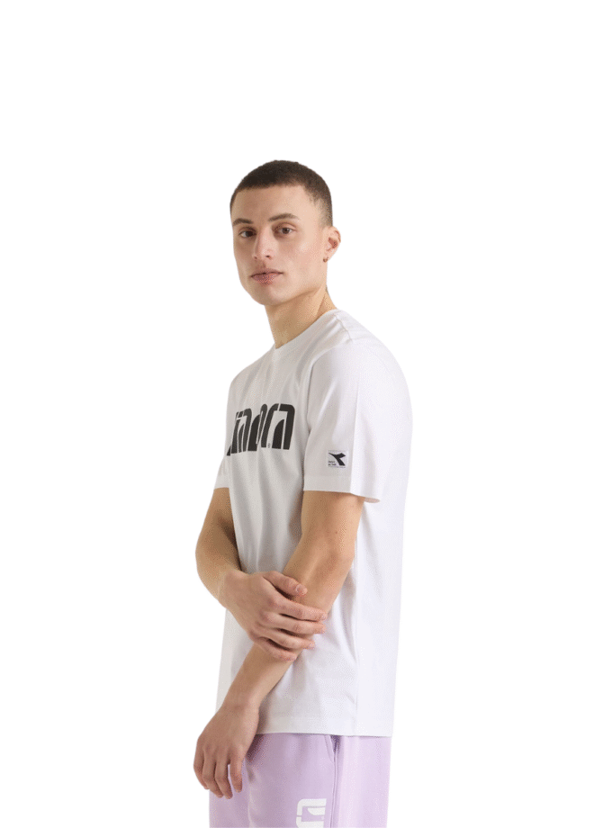 T-SHIRT SS ATHL. LOGO BIANCO OTTICO