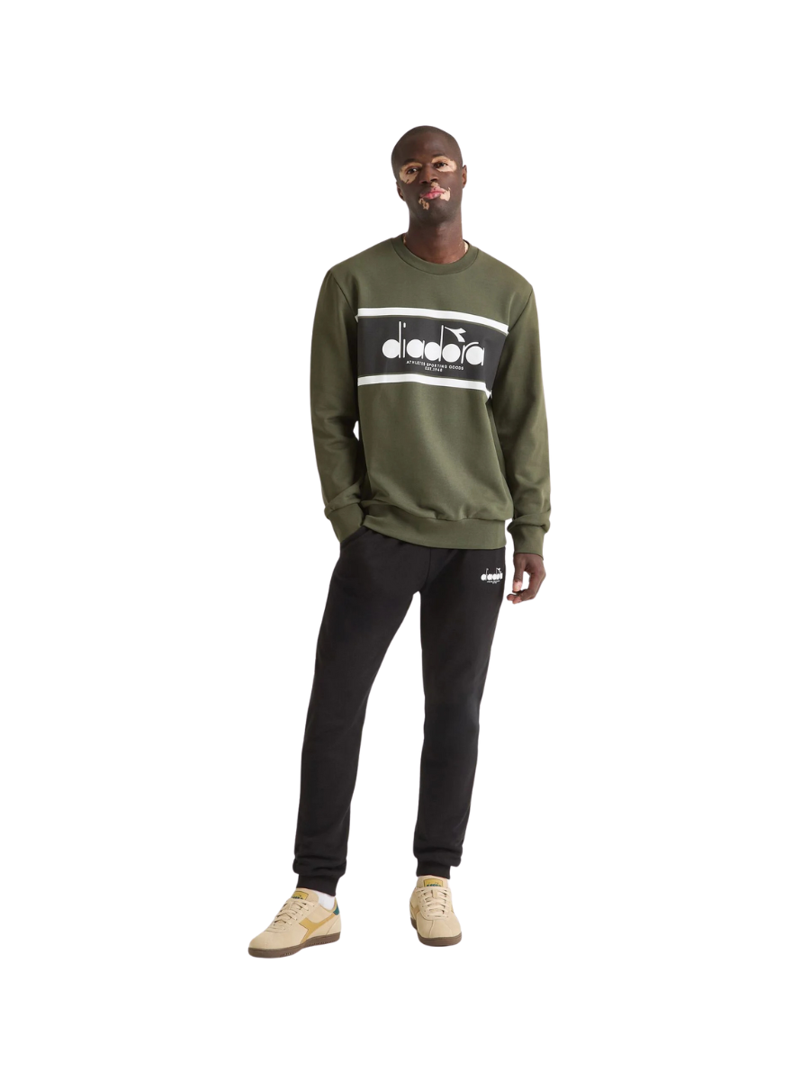 SWEATSHIRT CREW LOGO VERDE FUCILE - Figura 2