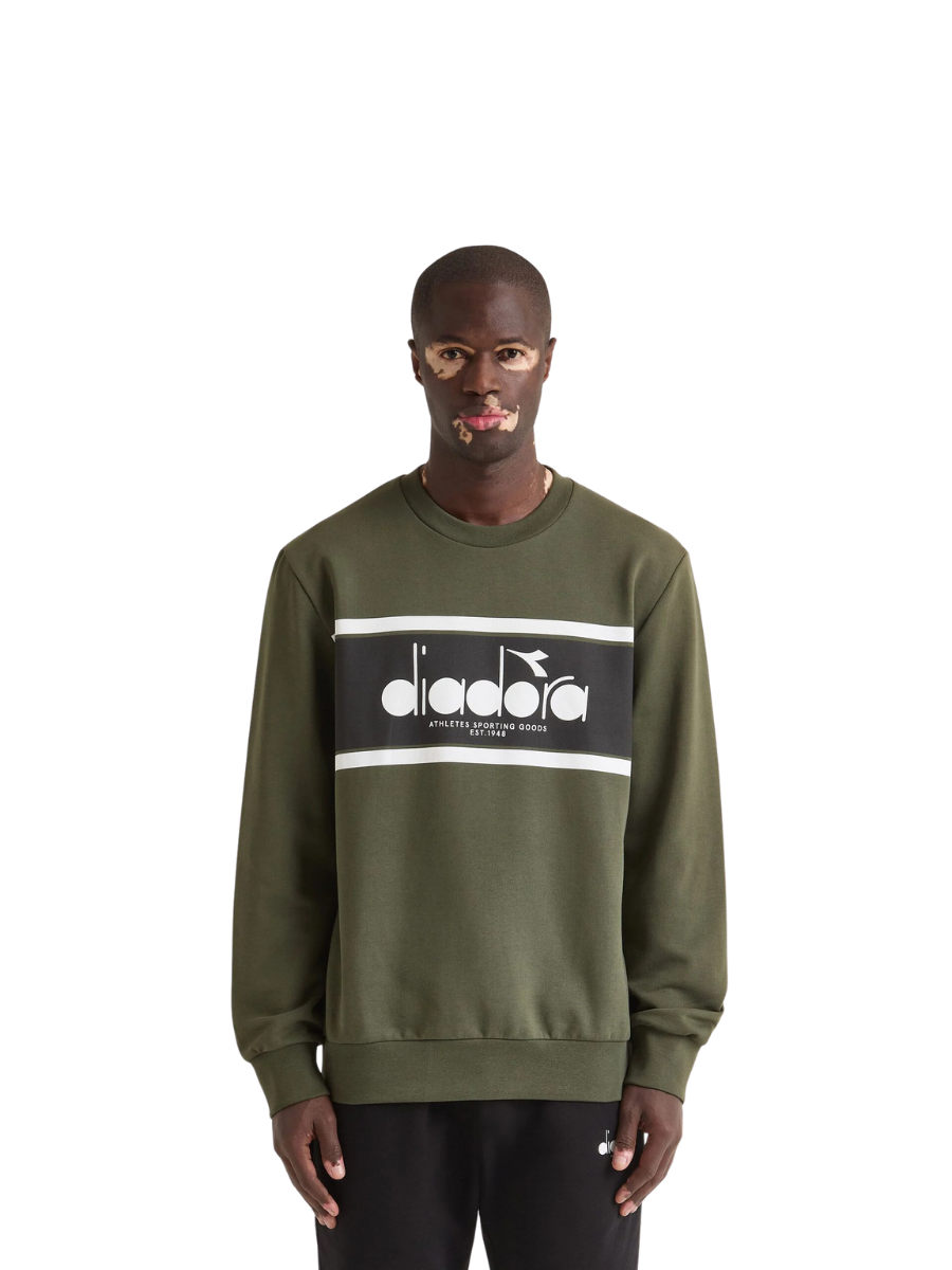 SWEATSHIRT CREW LOGO VERDE FUCILE - Figura 3