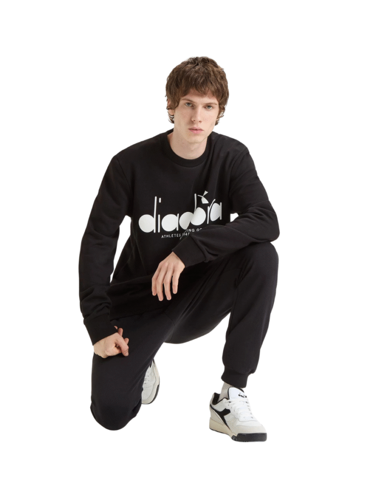 SWEATSHIRT CREW LOGO NERO thumbnail 2