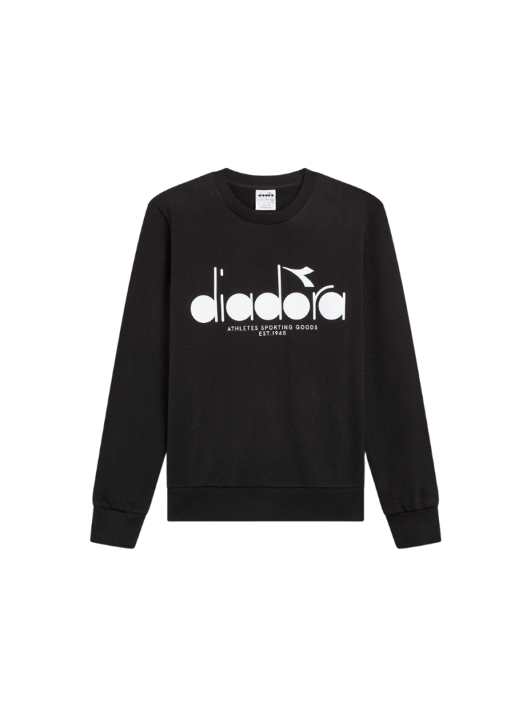SWEATSHIRT CREW LOGO NERO
