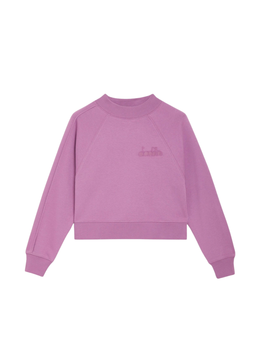 L. SWEATSHIRT CREW ATHL. LOGO VIOLA GELSO