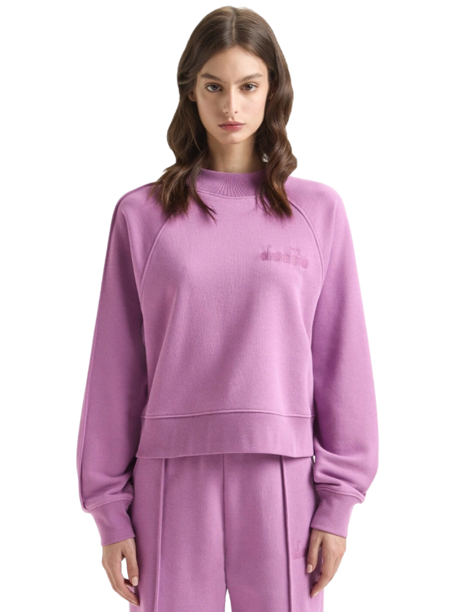 L. SWEATSHIRT CREW ATHL. LOGO VIOLA GELSO - Figura 2